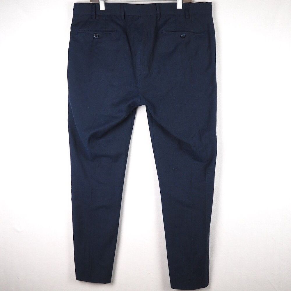 MEYER Hosen Bonn Wool Linen Cotton Summer Trousers Mens EU 54 US 38 Navy Pants - Picture 5 of 13